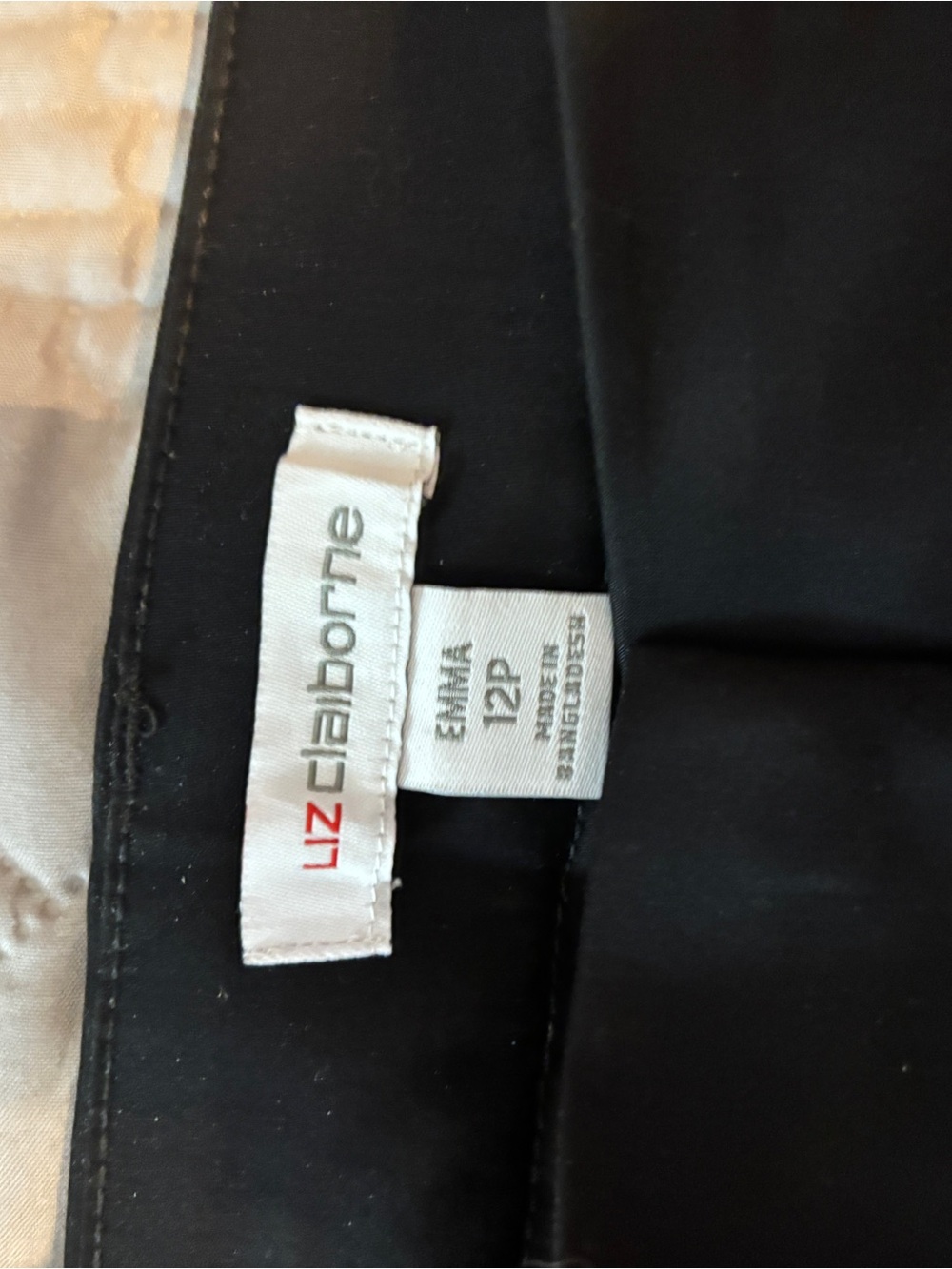 Liz Claiborne Black Women’s Petite Ankle Dress Pants - Classic Cut
